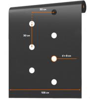 мульчирующий агроспан 60 с перф. в 2 ряда 30х30 см, черный
