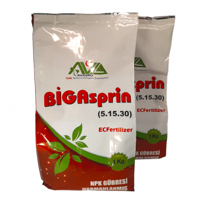 BIGAsprin 1кг (NPK 5-15-30) удобрение для роста, AVAGRO, 1 кг
